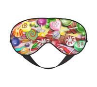 Candy Pattern Printing Versatile Rest Helper, Soft Sleep Eye Mask Double-Sided for Yoga,Camping,Soft Sleep Eye Mask