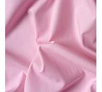 Candy Pink - 1 Metre - Plain Coloured Polycotton Fabric Material Poly-Cotton Dress Fabric 112cm Width Light Pink