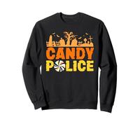 Candy Police Funny Halloween Costume Parents Mom Dad Sweatshirt