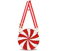 Candy Purse for Women Beaded Candy Cane Lollipop Crossbody Shoulder Bag Candyland Costume Outfits Christmas Accessories Gifts, Multicolor B