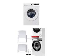 CANDY Quick Pro 10kg 1400 RPM Washing Machine with Hoover Universal Stacking Kit with Sliding Shelf Bundle