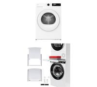 CANDY Quick Pro 10kg Heat Pump Tumble Dryer with Hoover Universal Stacking Kit with Sliding Shelf Bundle