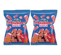 Candy Realms Fizzy Strawberry Bites Gummy Rockets Cream Filled Sugar Coated Sweets 170g - 2x Share Bags