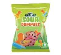 Candy Realms Sour Dummies, Fruit Flavoured Jelly Sweets, 190 g Share Size Bag (Pack of 12)