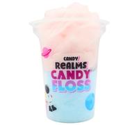 Candy Realms Two-Tone Cotton Candy - Vegan & Vegetarian-Friendly, Strawberry and raspberry flavour spun sugar, Perfect for Parties (PACK OF 3, Strawberry and raspberry flavour)