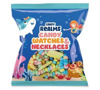 Candy Realms Watches & Necklaces, Fruit Flavoured Sweets, 102 g Share Size Bag (Pack of 12)