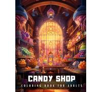 Candy Shop Coloring Book for Adults: An Adult Coloring Book with Detailed Illustrations of Candy Shop Interiors, Perfect for Stress Relief and Relaxation - 50 Coloring Pages