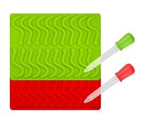 Candy Silicone Molds & Ice Cube Trays, Gummy Worm Molds Jelly Chocolate Soap Cake Moulds 20 Cavities with Bonus Dropper (Red, Green)