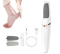Candy Silk Pro 2, Candy Silk Pro 2 Foot File, 2 Speeds Candy Body Callus Remover, Waterproof Electric Foot File Hard Skin Remover with Two Grinding Heads, Led Light for Dry & Cracked Heels (White)