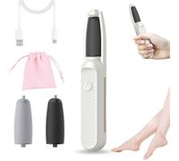 Candy Silk Pro 2, Candy Silk Pro 2 Foot File, Electric Foot File with Two Grinding Heads, Electric Callus Remover for Feet with LED Light, for Dry Dead Skin of Feet (White)