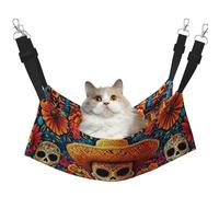 Candy Skull On The Day Of The Dead Printed Pet Hammock - Sleeping Hammock For Cats, Rabbits, Ferrets, Puppies, Small Animals