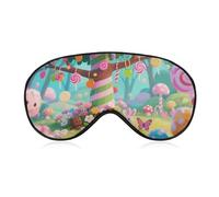 Candy Sleep Mask for Women Men Soft Breathable Sleep Eye Mask Soft Eye Cover Light Blocking Sleeping Masks Adjustable Blindfold for Travel Home Office Naps & Gifts