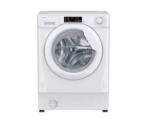 Candy Smart Integrated Washing Machine, 8kg, White, A Class, 1400 RPM | Inverter Motor, Hygiene Pro, Woolmark, Rapid Cycles, 60x53x82cm, CBW48TWM5J-80