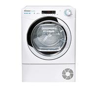 Candy Smart Pro CSOEH9A2DCE Freestanding Heat Pump Tumble Dryer, Sensor Dry, Max energy saving, 9 kg Load, WIFI Connectivity, White with Chrome door