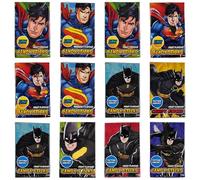 Candy Sticks with Tattoos 12 Pack | Fruit Flavour Sweets | Superhero Bat Man & Super Man 18g Packs | Party Bag Fillers, Kids Treats, Retro Candy
