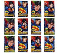 Candy Sticks with Tattoos 12 Pack | Fruit Flavour Sweets | Superhero Design 18g Packs | Party Bag Fillers, Kids Treats, Retro Candy
