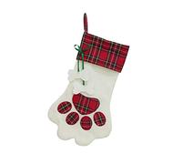 Candy Stocking Reusable Tote Bag Pet Paw Pattern Happy Socks for Holiday Decorations Cute Cloth Material Large Capacity Chic Fun Adding Wide Application Restaurants Hotels Homes