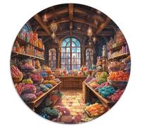 Candy Store 1000 Piece Animation Jigsaw Puzzles 100% Recycled Cardboard Educational Games for Adults And Kids 1000pcs (67.5x67.5cm)