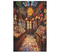 Candy Store Jigsaw Puzzles for Adults & Kids 1000 Piece Wooden Puzzle Precise Interlocking Educational Game Challenge Toy 78×53cm