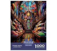 Candy Store Jigsaw Puzzles Puzzle for Adults Kids. 1000 Piece Impossible Challenge Toy Educational Game Home Decoration for Educational Games Gifts 70x50cm/1000pcs