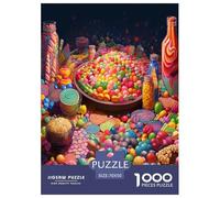 Candy Store Jigsaw Puzzles Puzzle for Adults Kids. 1000 Piece Impossible Challenge Toy Educational Games Home Decoration for Educational Games Gifts 70x50cm/1000pcs