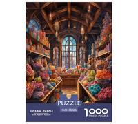 Candy Store Jigsaw Puzzles Puzzles for Adults Kids. 1000 Piece Great Gifts Challenge Toy Educational Game Home Decoration for Educational Games Gifts 38x26cm/1000pcs
