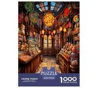 Candy Store Jigsaw Puzzles Puzzles for Adults Kids. 1000 Piece Impossible Challenge Toy Educational Games Home Decoration for Adults& Kids Age 14 Years Up 70x50cm/1000pcs