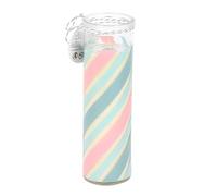 Candy Stripe Bubblegum Tube Candle | 55-Hour Burn in Blue Rock-Style Glass Jar | Sweet Bubblegum Scent | Quirky Gift with “You Rock” Tag | Fun Retro Summer Home Decor
