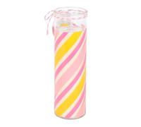 Candy Stripe Candyfloss Tube Candle | 55-Hour Burn in Pink Rock-Style Glass Jar | Fun Sweet Scented Gift with “You Rock” Tag | Retro Summer Home Decor | Quirky Kitsch Candle