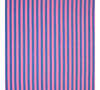 Candy Striped Thin Lines Pinstripe Printed Crepe Polyester Stripe Dress Fabric (1 Metre, Bubblegum Pink Capri Blue 3mm Stripe 2703)
