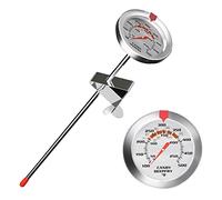 Candy Thermometer Deep Fry Thermometer - 2" Large Easy-Read Dial & 9" Long Stainless Steel Probe - for Frying, Candy Making, Confectionery, Chocolate, Jam, Yogurt, Baking, BBQ Oil Thermometer