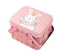 Candy Tins With Lids - Metal Basket With Handle And Lid, Rabbit Pattern Easter Candy Boxes | For Treat, Jewelry, Spring, Holiday, Wedding, Birthday, Party