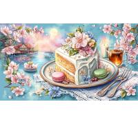 Candy-topped-dessert-with-coffee Adult Jigsaws 1000 Pieces Challenging Puzzles Educational Games Beautiful Decoration Puzzle for Wall Decoration and Gifts 38x52/1000pcs