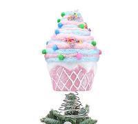 Candy Tree Topper - Holiday Tree Top Dessert Ornament, Cute Pastel Dessert Christmas Topper, Cupcake Ornaments for Christmas