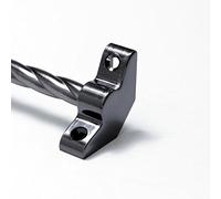 Candy Twist Quality Stair Rods 3/8" x 28.5" Antique Pewter Rope bar Plain Bracket Finial