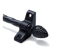 Candy Twist Quality Stair Rods 3/8" x 28.5" Wrought Iron Rope bar Pineapple Finial