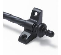 Candy Twist Quality Stair Rods 3/8" x 28.5" Wrought Iron Rope bar Urn Finial