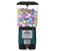 Candy Vending Machines, Capsule Vending Machine,200 Empty Balls,coin Operated Bubble Gum Machine, 100 Stainless Steel Tokens, for Game Stores for Toy Capsules Bouncy Balls Candy Green