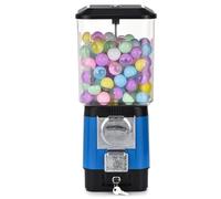 Candy Vending Machines,Coin Operated Bubble Gum Machine,200 Empty Balls, 100 Stainless Steel Tokens,Coin Operated Gumball Bank for Toy Capsules Bouncy Balls Candy,for Game Stores(Blue)