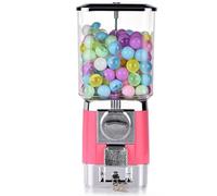Candy Vending Machines, Coin Operated Bubble Gum Machine With 200 Empty Balls & 100 Stainless Steel Tokens, Gumball Bank Machine For Kids, For Toy Capsules Bouncy Balls, For Game Stores