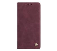 Candy Wallet Case for Motorola Moto G71 5G, Vintage PU Leather Shockproof Phone Case with Card Slots Kickstand inner Magnetic Flip Folio Cover for Motorola Moto G71 5G,wine red