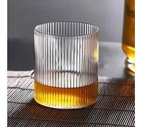 CandyAlley Glasses, Set of 4, 300 ml, Transparent, Durable, Break Resistant, Classic, Striped, Perfect for Home and Parties