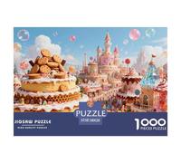 Candycandy 1000 Pieces Jigsaw Educational Games Challenge Toy Candy World Home Decoration Fit Families Adults Gifts 38x26cm/1000pcs