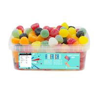Candycrave American Hard Gums Tub 600g | Sugar Coated Jelly Sweets | Assorted Fruity Flavours | Bulk Tub for Pick & Mix