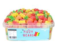 Candycrave Fizzy Bears Tub 600g | Tangy Fruit Flavour Jelly Sweets | Bulk Tub | Pick & Mix Favourite