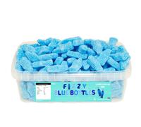 Candycrave Fizzy Blue Bottles Tub 600g | Sour Jelly Sweets with Sugar Coating | Classic Retro Treat | Bulk Tub for Pick & Mix