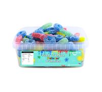Candycrave Fizzy Tongue Painter Dummies Tub 600g | Blue Raspberry Flavour | Fizzy Coated Jelly Dummies | Turns Tongue Blue | Perfect for Pick & Mix or Parties