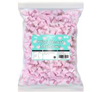 Candycrave Pink and White Heart Shaped Marshmallows 1kg Suitable for Halal Diet Idealfor Desserts and Drinks Topping and so Much More Delivered in Genuine Old Scool Sweets Packageing