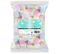 Candycrave Rainbow Marshmallows 1kg Bilk Bag Suitable for Halal Diet Delivered in Genuine Old Scool Sweets Packageing