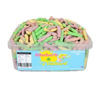 Candycrave Rhubarb & Custard Pencils Tub 600g | Fruity Flavoured Liquorice Tubes | Resealable Tub | Classic Combo | Great for Sharing, Snacking or Sweet Displays